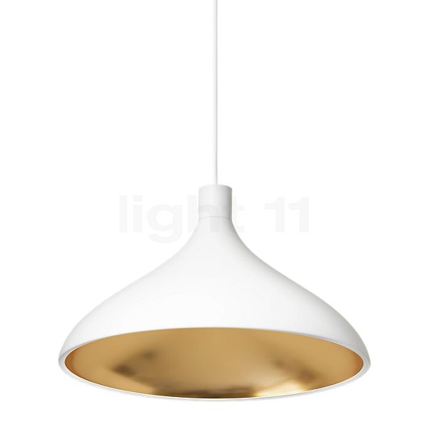 Pablo Designs Swell Pendelleuchte LED weiß/messing - ø41 cm , Auslaufartikel