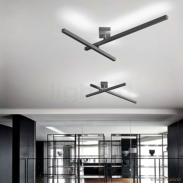 Panzeri Carmen Plafonnier LED 2 foyers noir