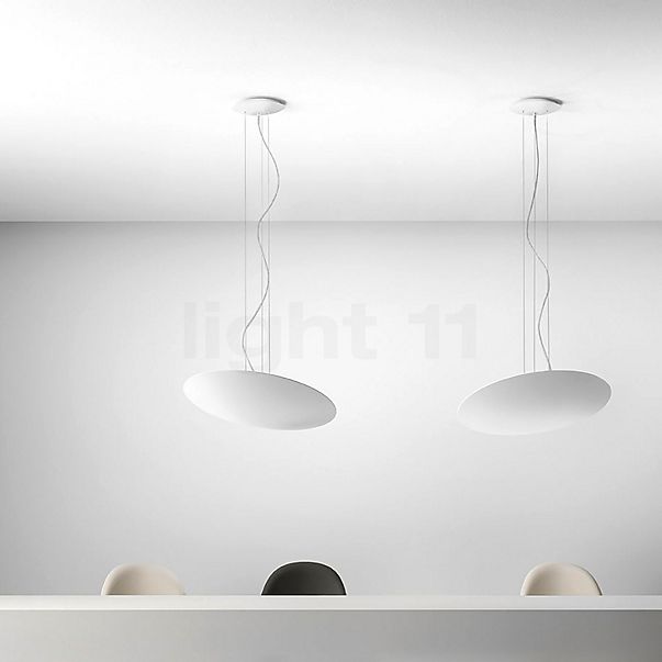 Panzeri Gong Pendant Light LED white - 60 cm