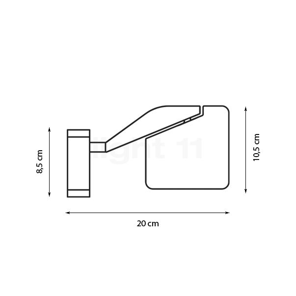 Panzeri Jackie Spot LED bianco - vista in sezione