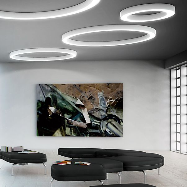 Panzeri Silver Ring Lampada da soffitto/plafoniera LED dorato, 78 cm