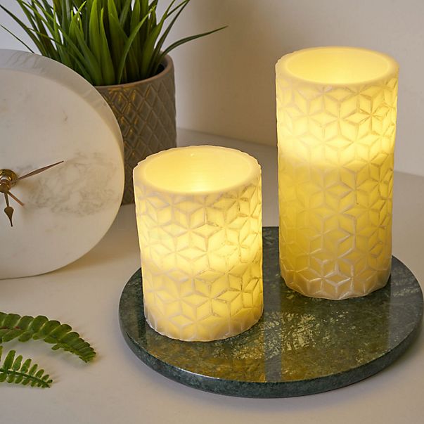 Pauleen Cosy Ornament LED candela beige - set da 2