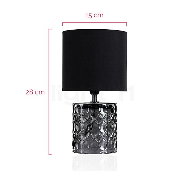 Pauleen Crystal Glow Table Lamp black/grey , Warehouse sale, as new, original packaging sketch