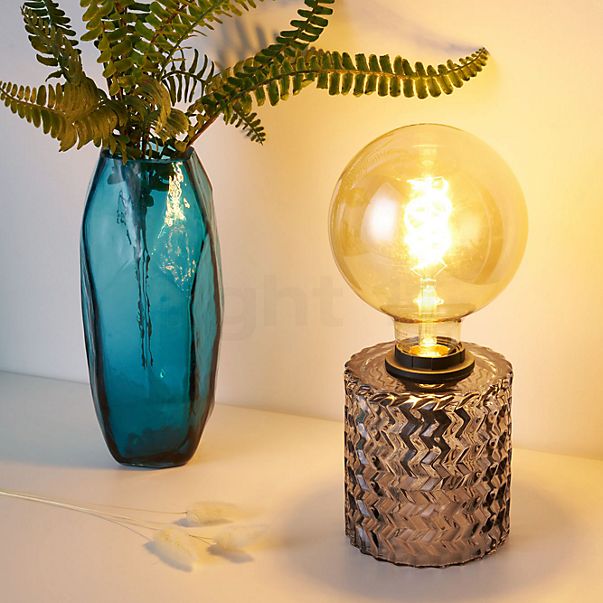 Pauleen Crystal Smoke Table Lamp glass