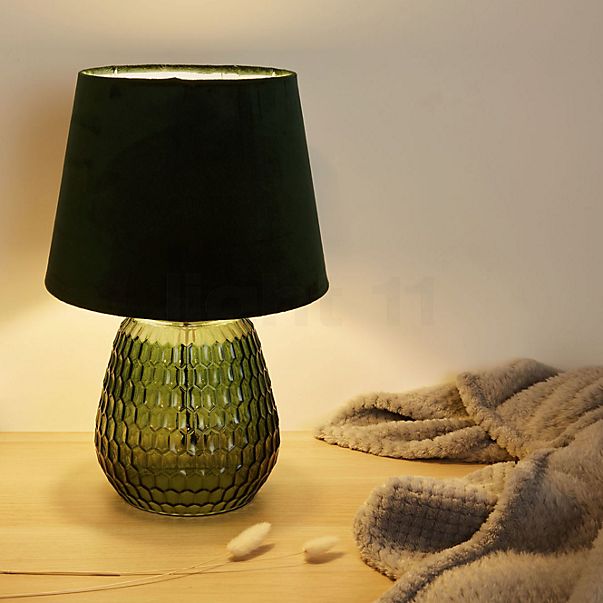 Pauleen Crystal Velours Lampe de table vert