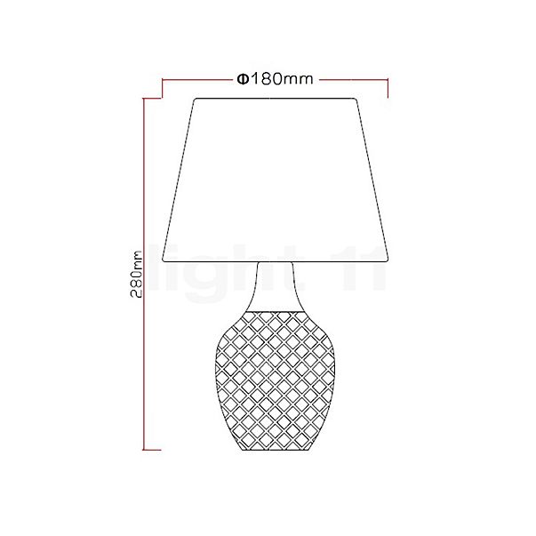 Pauleen Lovely Sparkle Table Lamp white/grey , discontinued product sketch