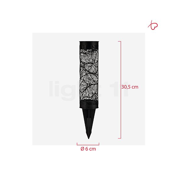 Pauleen Sunshine Gloss Grondspieslamp LED zwart - set van 2 , Magazijnuitverkoop, nieuwe, originele verpakking schets