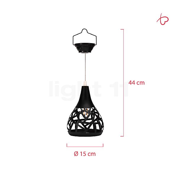 Pauleen Sunshine Magic Solar-Pendant Light LED black , Warehouse sale, as new, original packaging sketch