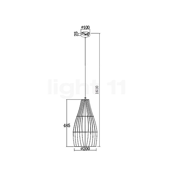 Pauleen Timber Love Pendant Light black , discontinued product sketch