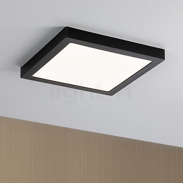 Paulmann Abia, lámpara de techo LED cuadrangular negro mate
