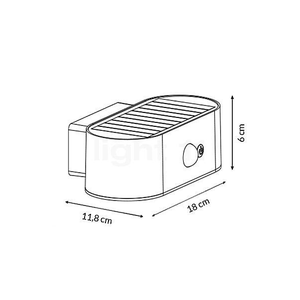 Paulmann Adya Solar-Wandleuchte LED anthrazit Skizze