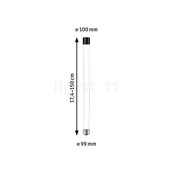 Paulmann Aldan Pendelleuchte LED aluminium Skizze