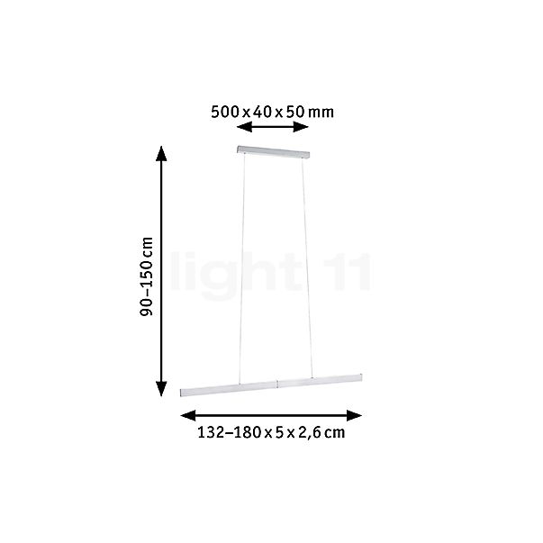 Paulmann Aptare Pendel LED aluminium skitse