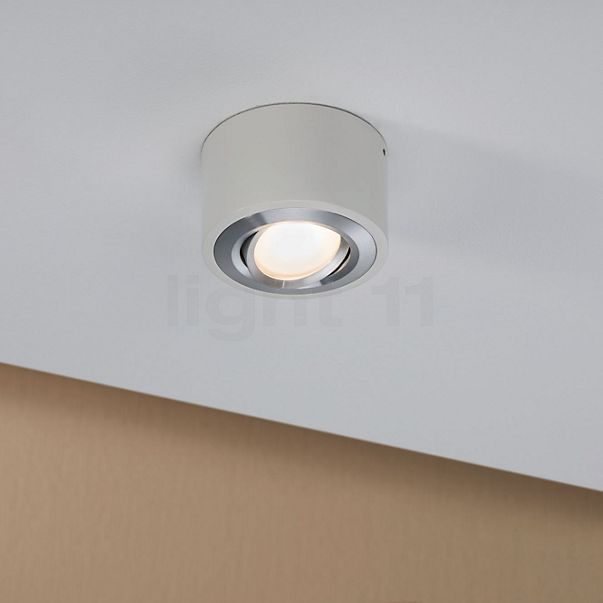 Paulmann Argun, lámpara de techo LED 1 foco aluminio cepillado