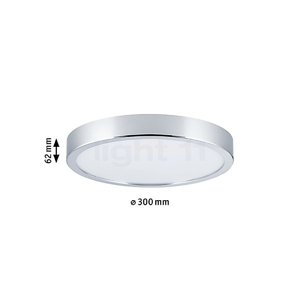 Paulmann Aviar Deckenleuchte LED chrom - ø30 cm - 2.700 K Skizze