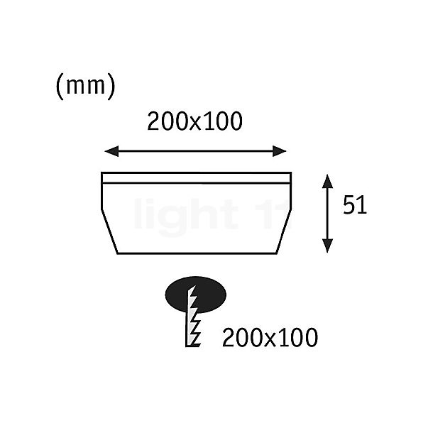 Paulmann Box Bodeneinbauleuchte LED mit Solar 20 x 10 cm Skizze