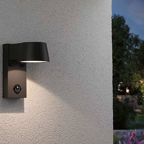 Paulmann Capea Lampada da parete LED con sensore di movimento grigio