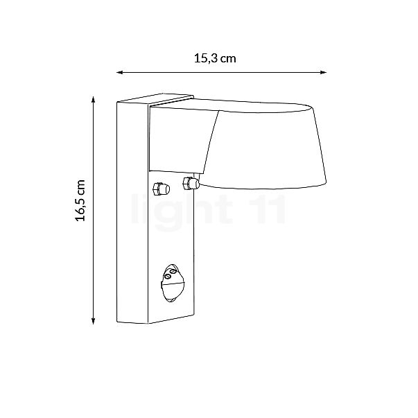 Paulmann Capea Wall Light LED with Motion Detector grey sketch