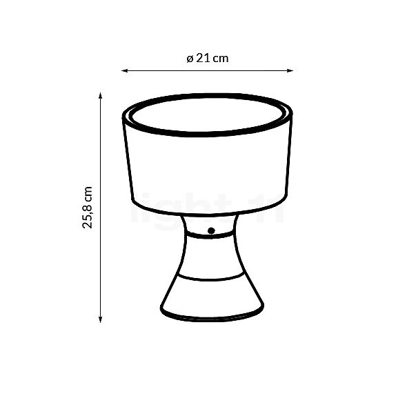 Paulmann Concrea Borne d'éclairage LED gris - vue en coupe