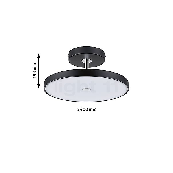 Paulmann Hildor Lampada da soffitto LED nero - vista in sezione