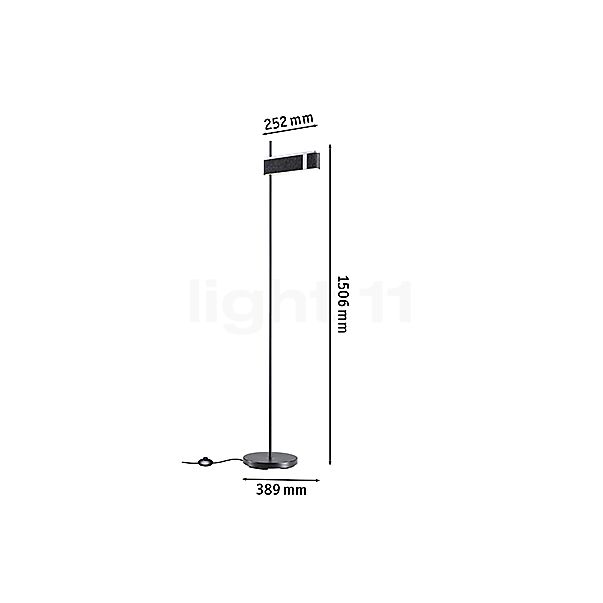 Paulmann Jagun Floor Lamp LED anthracite sketch