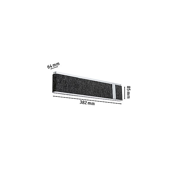 Paulmann Jagun Lampada da parete LED antracite - vista in sezione