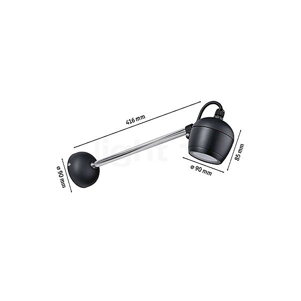 Paulmann Kikolo Spot LED noir - vue en coupe