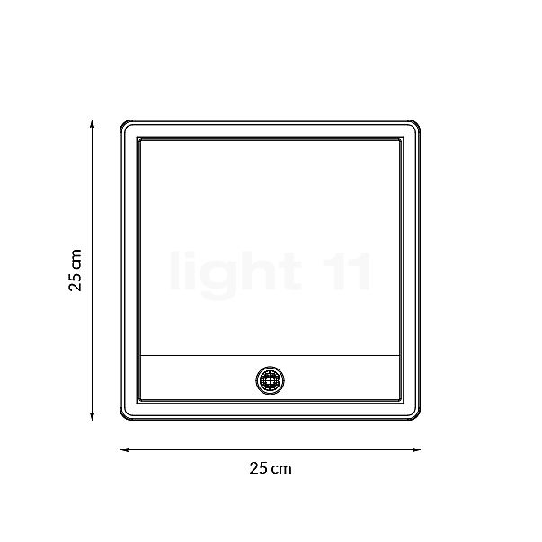 Paulmann Lamina Ceiling Light LED square -with Motion Detector white sketch
