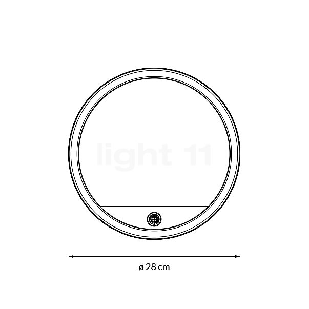 Paulmann Lamina Deckenleuchte LED rund - mit Bewegungsmelder schwarz Skizze