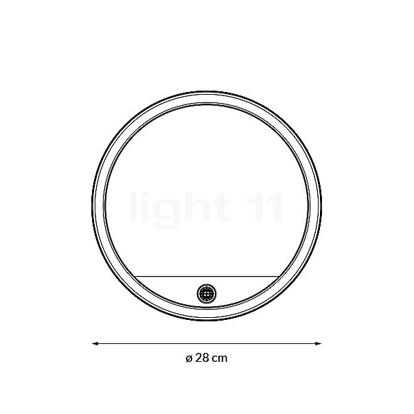 Paulmann Lamina Plafondlamp LED rond - met bewegingsmelder wit schets