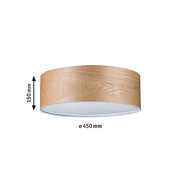 Paulmann Liska Plafondlamp lichter hout schets