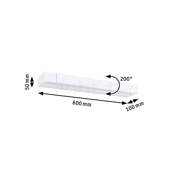 Paulmann Lucille Wandlamp LED 60 cm schets