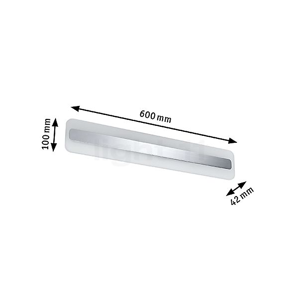 Paulmann Lukida Applique LED chrome - vue en coupe