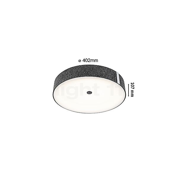 Paulmann Malika Lampada da soffitto LED antracite - vista in sezione