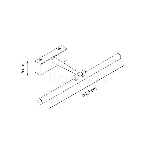 Paulmann Mingo Wandleuchte LED 61,5 cm - altmessing Skizze