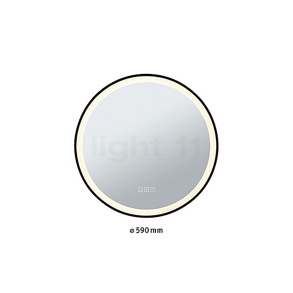 Paulmann Mirra Illuminated Mirror LED round mirrored sketch