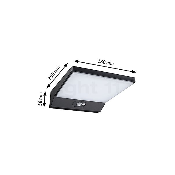 Paulmann Motion Solaire-Applique LED noir - vue en coupe