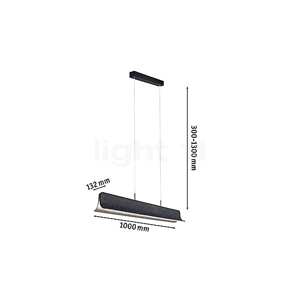 Paulmann Noyan Lampada a sospensione LED antracite - vista in sezione