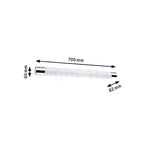 Paulmann Orgon Wandleuchte LED mit Steckdose 70 cm Skizze