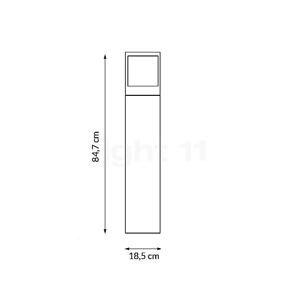 Paulmann Padea Bollard Light LED with Motion Detector anthracite sketch