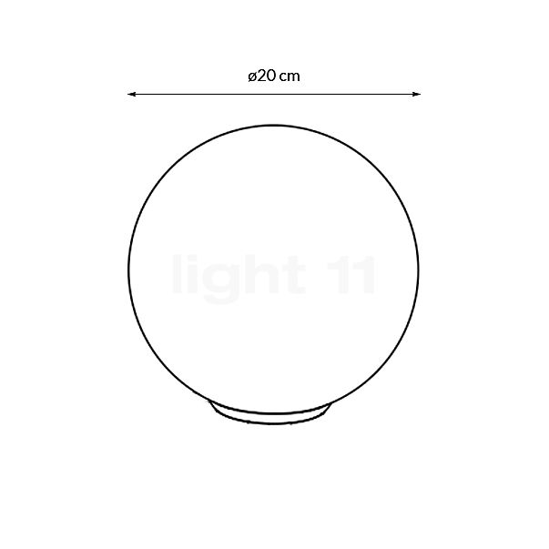 Paulmann Plug & Shine Globe Bodenleuchte LED weiß - 20 cm Skizze