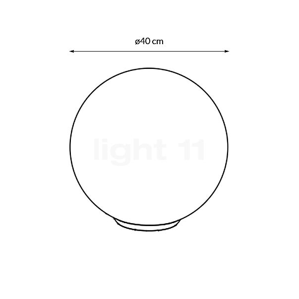 Paulmann Plug & Shine Globe Bodenleuchte LED weiß - 40 cm Skizze