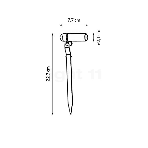 Paulmann Plug & Shine Plantini Erdspießstrahler LED Erweiterung anthrazit Skizze