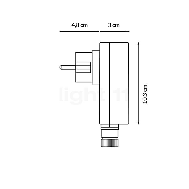 Paulmann Plug & Shine Plug-In Power Supply black , Warehouse sale, as new, original packaging sketch