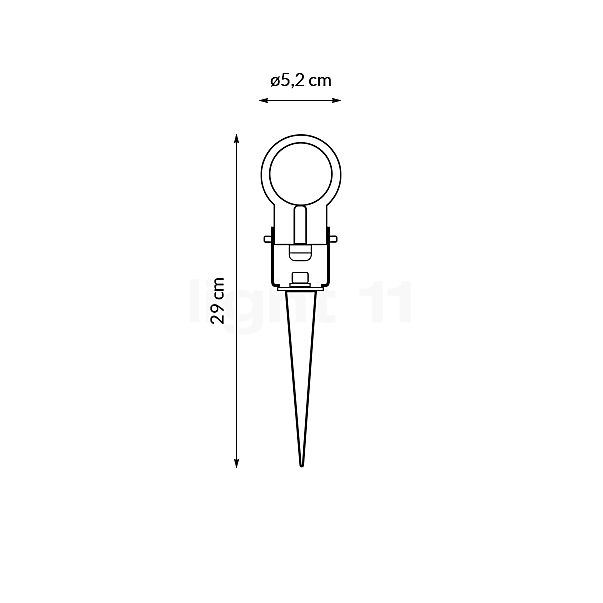 Paulmann Plug & Shine Sting Ground Spike Spotlights LED Extension anthracite sketch