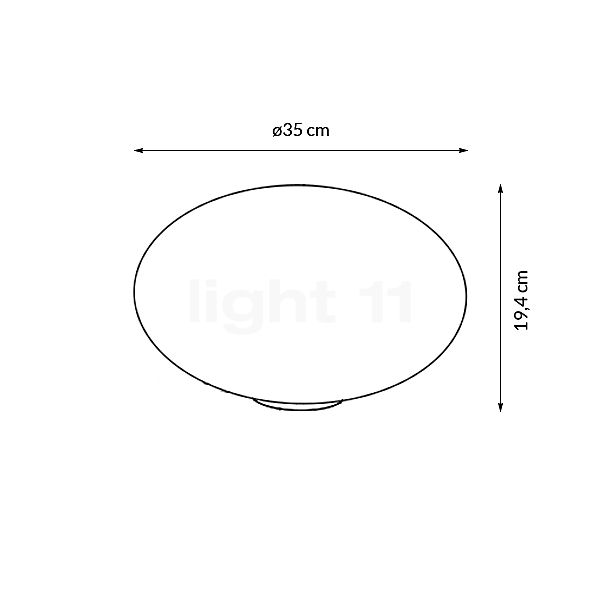 Paulmann Plug & Shine Stone Lampe au sol LED ø35 cm - vue en coupe