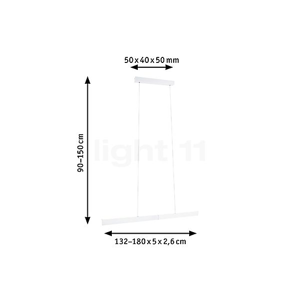 Paulmann Puric Aptare Pendelleuchte LED weiß Skizze