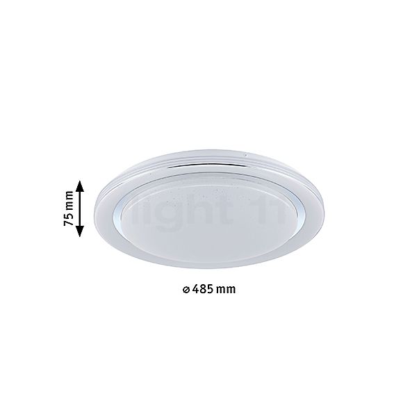 Paulmann Rainbow Lampada da soffitto LED ø48,5 cm - cromo - vista in sezione