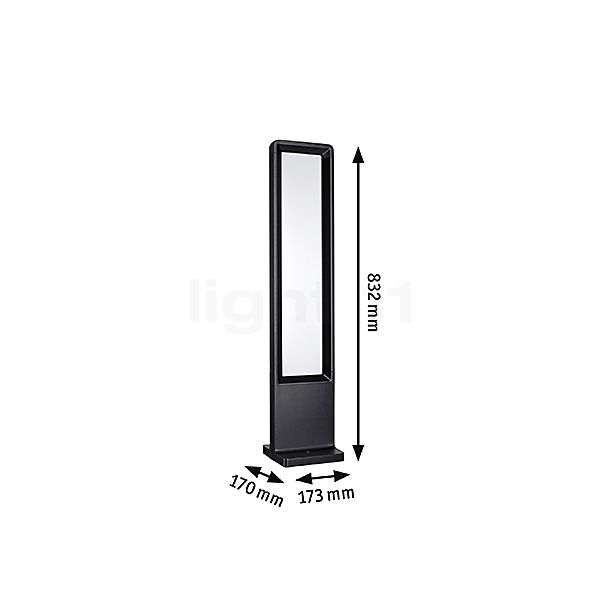 Paulmann Reana Bollard Light LED anthracite sketch