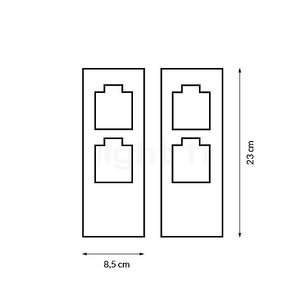 Paulmann Rio Power Outlet Pillar 4x power sockets sketch